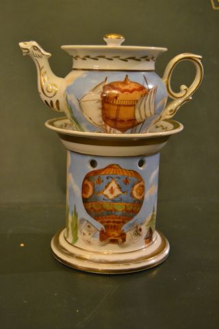1831 French Tea Pot Montgolfier Very Rare photo