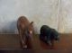 Set Of Two,  Wooden And Cast Carved Bears Carved Figures photo 2
