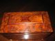 1800s Antique Rare Elm Burl Inlaid Inlay Tea Caddy Boxes photo 4
