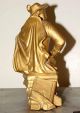 Antique Statue Sculpture Cast Metal Poet Writer Victorian Ornate Mantel Figurine Metalware photo 3