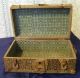Old Metal - Covered Wood Lock Box With Crackled/alligatored Exterior Boxes photo 2