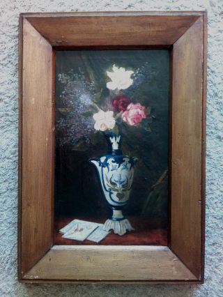 Antique 19 Th.  Austrian Painting.  Signed: 