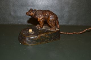 Bear Antique Viennese Bronze Bell photo