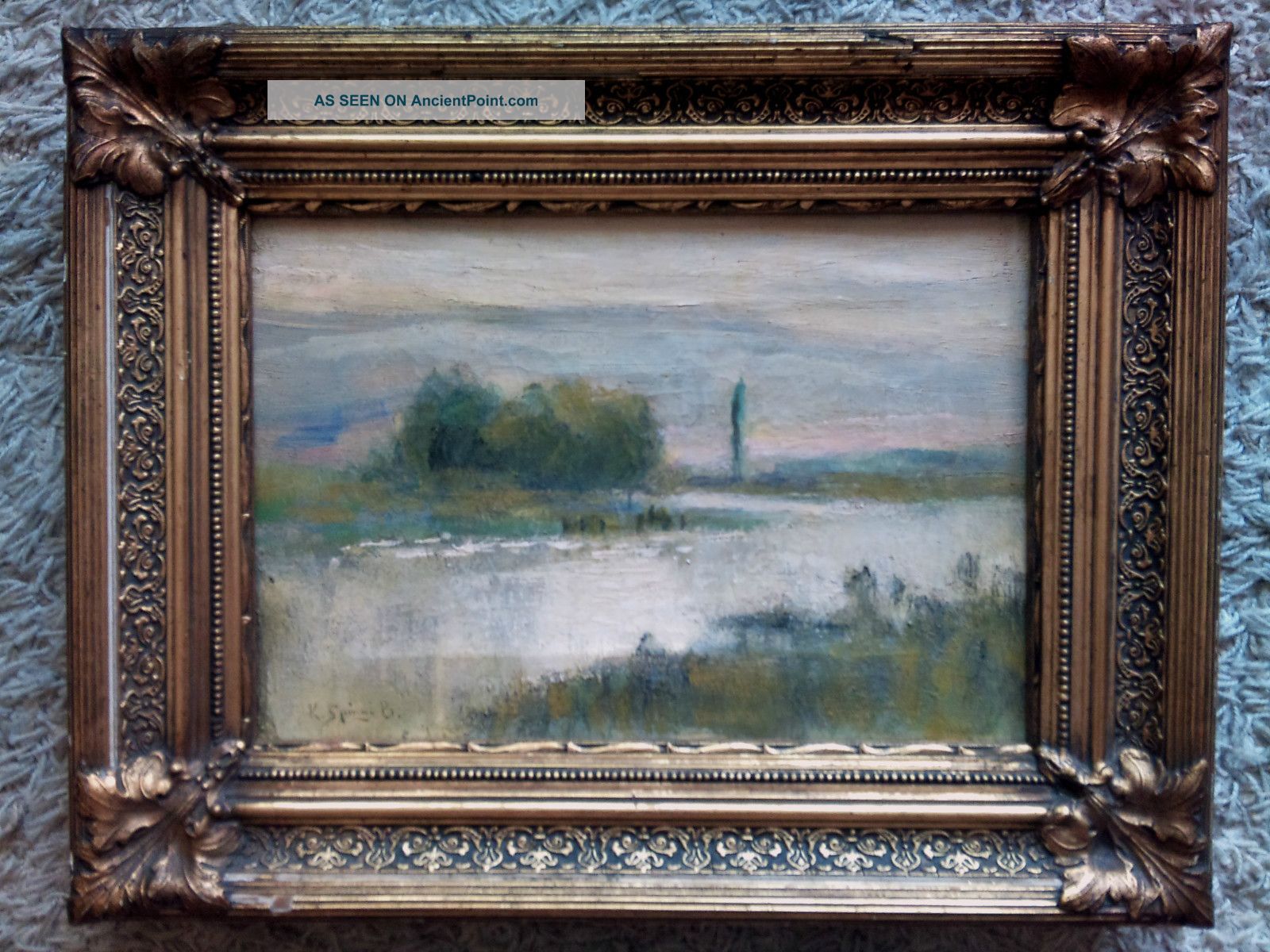 K.  Spanyi Bela Hungarian Painter (1852 - 1914) Antique Painting.  Oil On Canvas Other photo