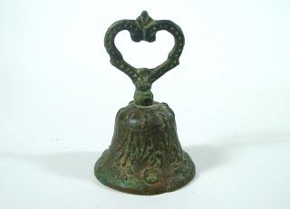 Antique French Bronze Bell 19th Century Rare photo