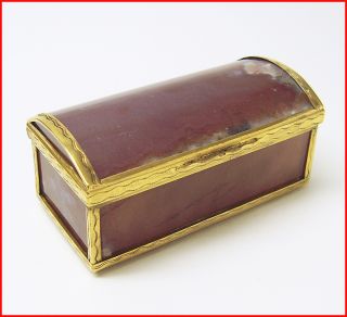 Fine 18th C.  Agate Box Chest - Gild Brass photo