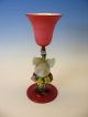 Big Early Venetian Glass Swan Chalice With Folded Foot Dr.  Testolini Stemware photo 9