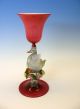 Big Early Venetian Glass Swan Chalice With Folded Foot Dr.  Testolini Stemware photo 2