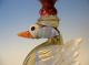 Big Early Venetian Glass Swan Chalice With Folded Foot Dr.  Testolini Stemware photo 8
