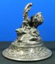Antique French Silver Cover Sevres Urn Putto Holding Flowers Metalware photo 3