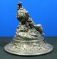 Antique French Silver Cover Sevres Urn Putto Holding Flowers Metalware photo 4