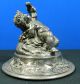 Antique French Silver Cover Sevres Urn Putto Holding Flowers Metalware photo 5
