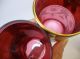 Set Of 11 Gorgeous Cranberry Moser Glass Enameled Glasses Stemware photo 8