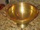 European Kitchen Old Solid Brass Large Colander Bowl 12 