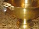 European Kitchen Old Solid Brass Large Colander Bowl 12 