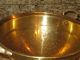 European Kitchen Old Solid Brass Large Colander Bowl 12 