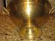 European Kitchen Old Solid Brass Large Colander Bowl 12 