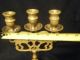 Antique\ Vintage Brass Candlestick,  Holds 3 Candles.  Ornate. Metalware photo 1