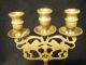Antique\ Vintage Brass Candlestick,  Holds 3 Candles.  Ornate. Metalware photo 4