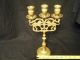 Antique\ Vintage Brass Candlestick,  Holds 3 Candles.  Ornate. Metalware photo 5