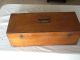 Antique Vintage Carpenters Wooden Tool Storage Box Boxes photo 4
