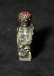 Antique Glass Wrapped In Decorated Metal W/girl Dancing Perfume Bottle,  France Perfume Bottles photo 2