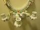 Vintage Porcelain Cherub Angel Mirror - Candleholder - Floral & Garland - Japan Mirrors photo 8