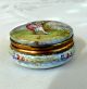French Hand Painted Enamel Patch Box W/ Portrait Scene Boxes photo 1
