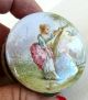 French Hand Painted Enamel Patch Box W/ Portrait Scene Boxes photo 5