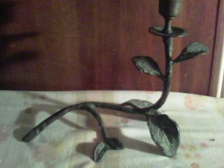 Brass /bronze Flower. .  Candle Holder. .  Very Unusual photo