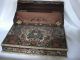 Antique French Boulle Inlaid Lap Desk/ Ecritoire Box,  Ca.  1880 - 1900 Boxes photo 6