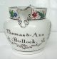 Antique English Pearl Ware Pottery Motto Pitcher/jug With Name Pitchers photo 2