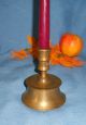 Antique Brass Candlestick Candle Holder Large Socket Ejector Hole 1600s Metalware photo 5