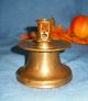 Antique Brass Candlestick Candle Holder Large Socket Ejector Holes 1600s Metalware photo 2