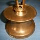 Antique Brass Candlestick Candle Holder Large Socket Ejector Holes 1600s Metalware photo 4