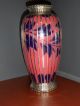 20th Century English Ceramic Vase W/ Silver Overlay - Floral Design - Ca.  1900 ' S Vases photo 4