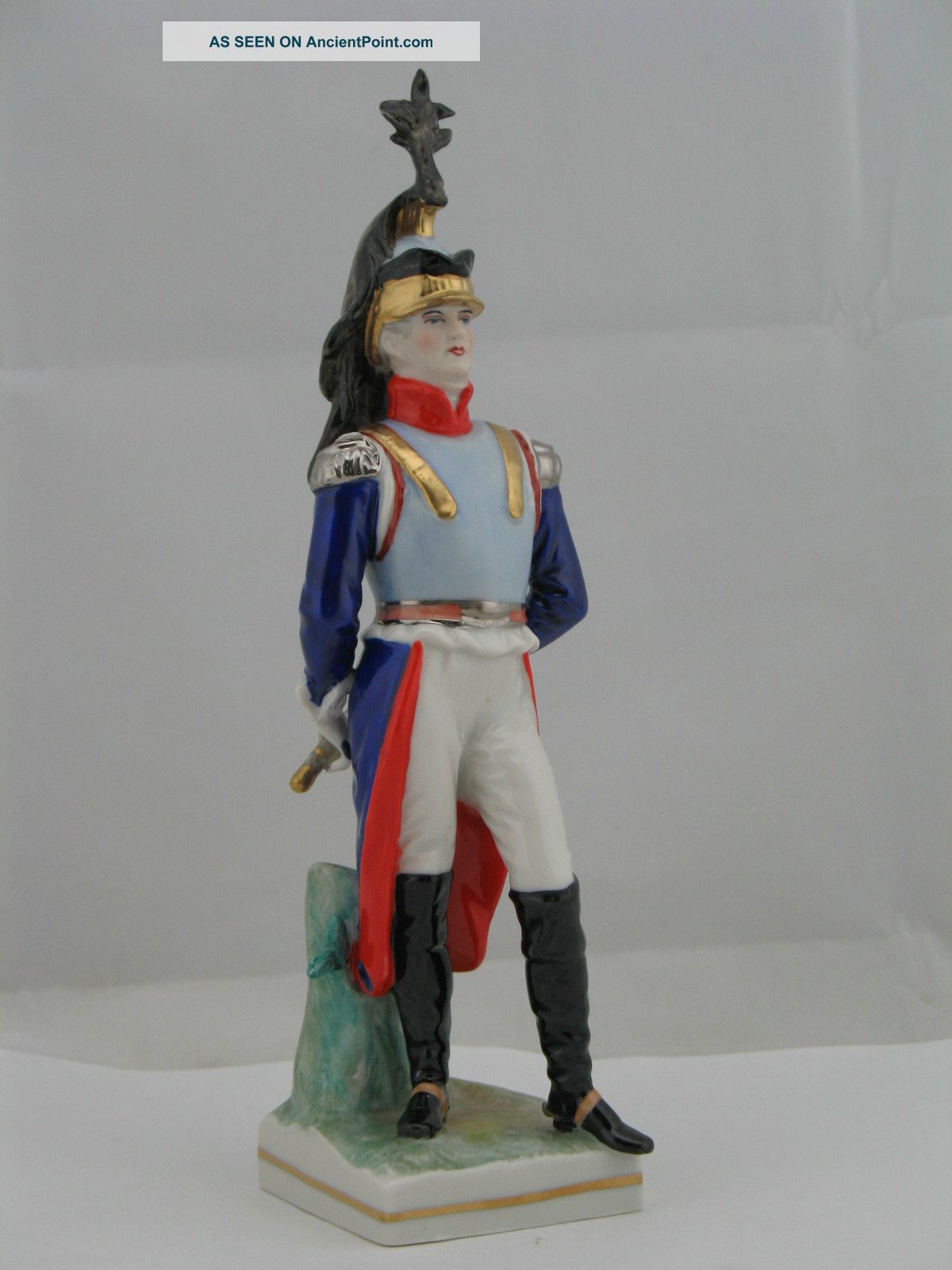 Ernst Bohne Porcelain Military Figurine: French Cuirassier,  Soldier Circa 1812 Figurines photo