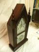 Antique Early American Ansonia Brass & Copper Sharp Gothic Steeple Clock Runs Clocks photo 10