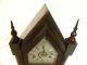 Antique Early American Ansonia Brass & Copper Sharp Gothic Steeple Clock Runs Clocks photo 3