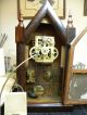 Antique Early American Ansonia Brass & Copper Sharp Gothic Steeple Clock Runs Clocks photo 8