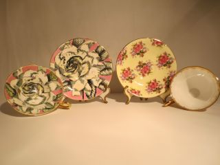 Rare Taylor & Kent English Bone China Tea Cups & Saucers (two Sets) photo