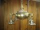 Antique Brass Arts And Crafts 4 Light Chandelier Stickley Era Lamps photo 1