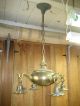 Antique Brass Arts And Crafts 4 Light Chandelier Stickley Era Lamps photo 2