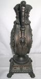 Antique Rococo Bronze/copper Ewer W/cherubs/gargoyles/secret Compartment,  Excond Metalware photo 3