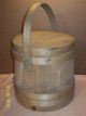 Antique 1800 ' S Firkin All Orig.  Wooden Bucket W/handle & Lid Primitive Basket Vg Primitives photo 10