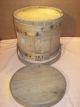 Antique 1800 ' S Firkin All Orig.  Wooden Bucket W/handle & Lid Primitive Basket Vg Primitives photo 6