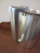 Vintage Alluminum Pitcher Brass Bird Accent Motif Art Deco Style/handle Metal Metalware photo 9
