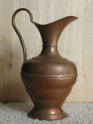 Copper Jar Pot Vase Hand Work Vintage.  Perfect Shape See Pictures. photo