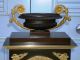 French Empire Gilt/dore And Brown Patina Bronze Clock Clocks photo 5