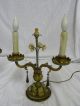 Pair Of Rare Antique Flower & Candle Designed Lamps Lamps photo 1